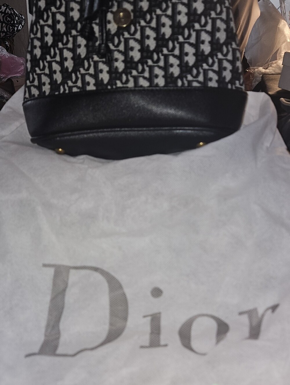 Accessorize Black & White Monogram Backpack - Picture 12 of 15